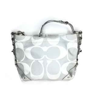 Coach Signature Silver Carly Hobo Bag